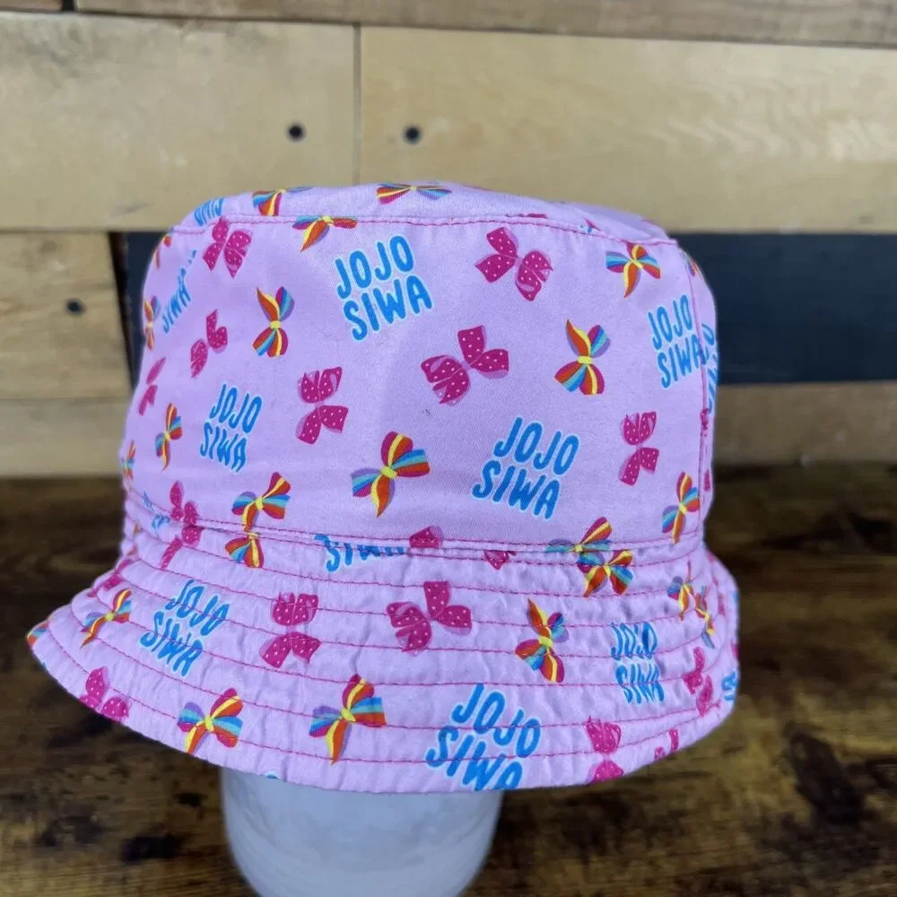 JoJo Siwa Girls Pink Butterfly Bows Bucket Hat Cap